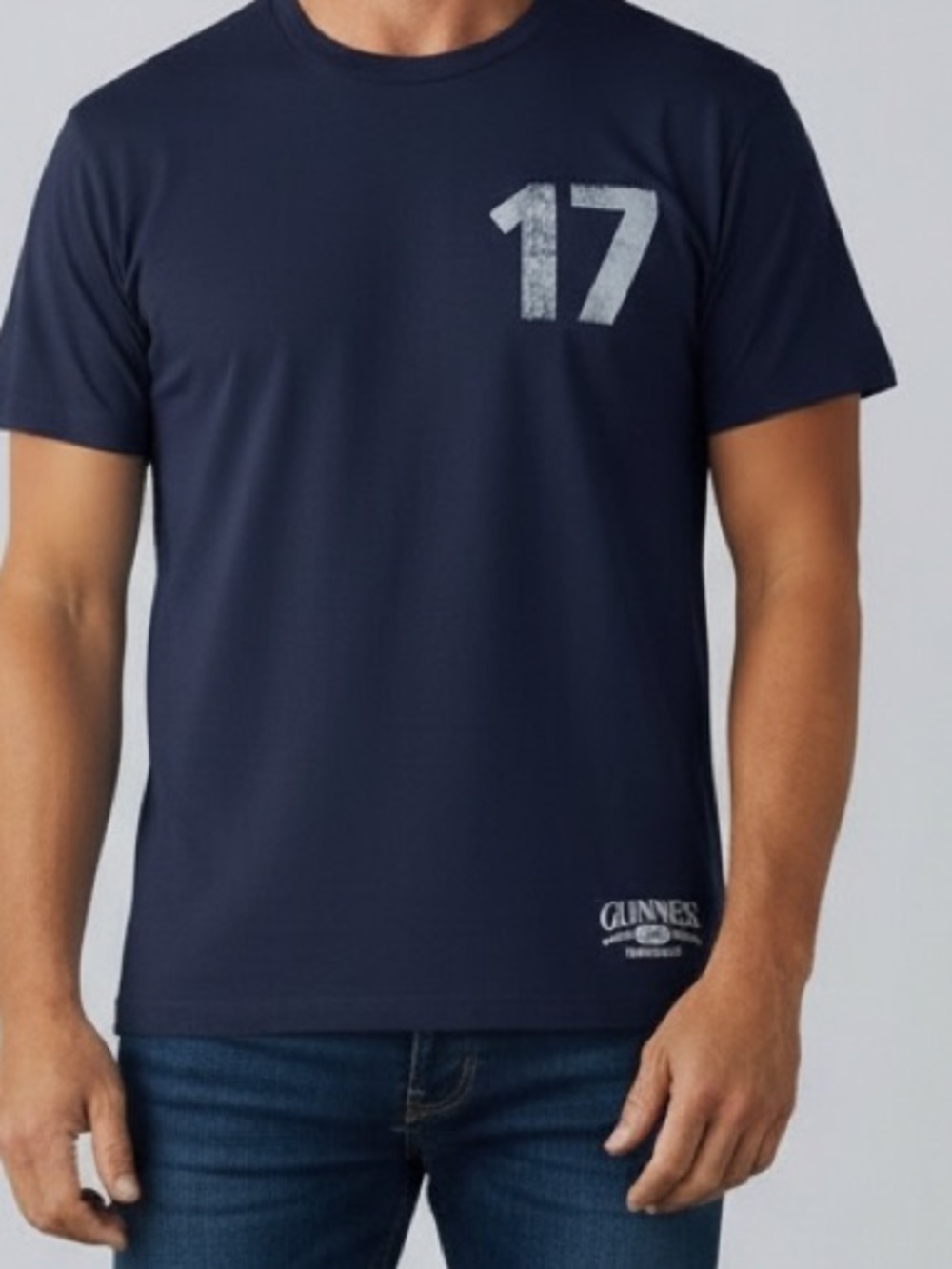 Guinness Navy Graphic Tee with White Print